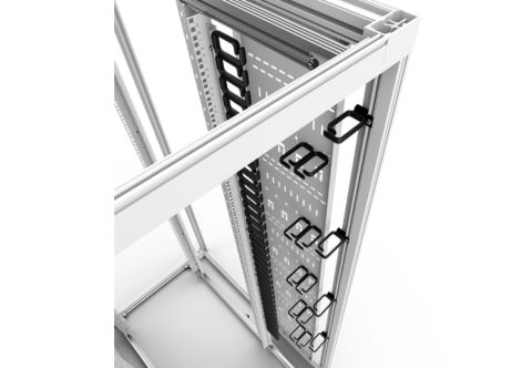 In-rack toolless cable rings