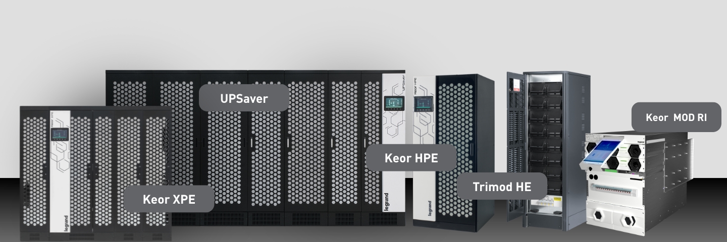 Legrand Data Center Solutions UPS system - Keor XPE, Keor HPE, Trimod HE, Keor MOD RI, UPSaver