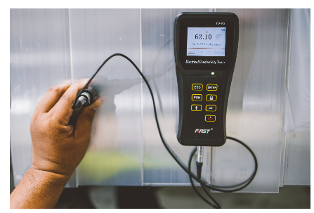 We perform conductivity tests on each batch of new conductors