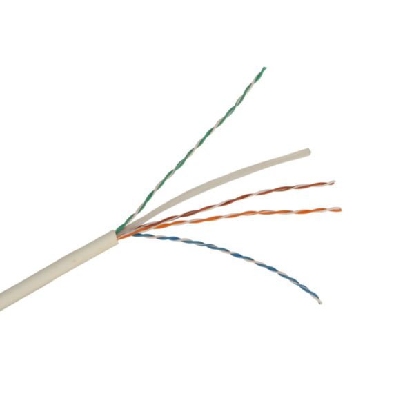 Cable category 6 U/UTP 4 pairs LSZH Euroclass Eca 305 meters white 
