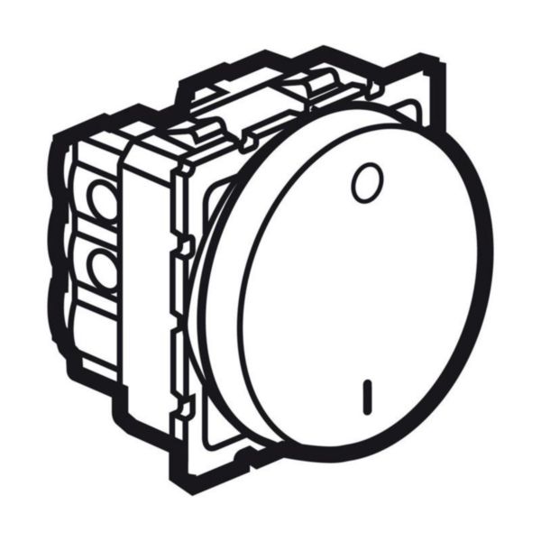 1way double pole switch Arteor 20 AX 250 V round 2 modules