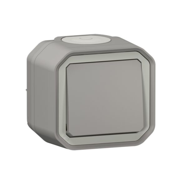 LEGRAND Plexo Bouton poussoir étanche complet gris IP55 - 069720