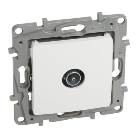 TV single star socket Niloé - 9.5 male - attenuation 1 dB - white 