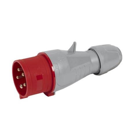 Straight plug P17 - IP44 - 380/415 V~ - 32 A - 3P+N+E, 555239, 3245065552393