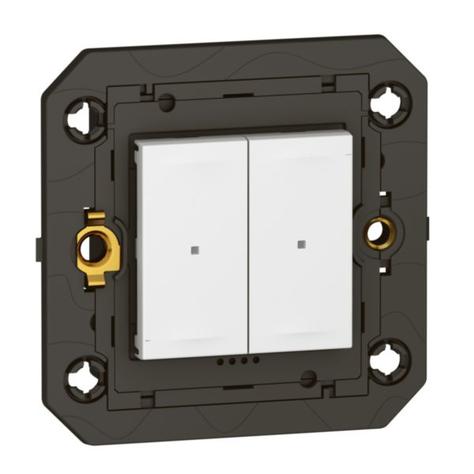 Arteor BS wired light switch 2 gang without neutral white | 574621 