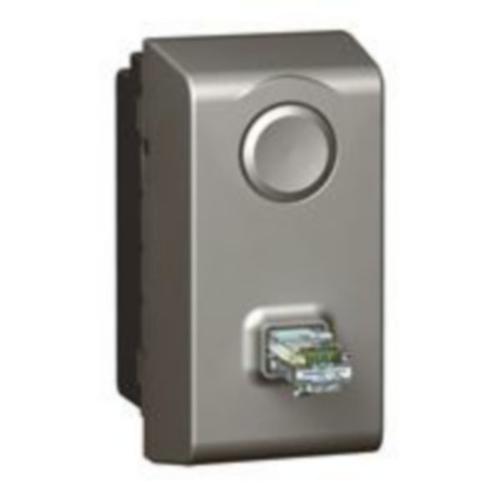 RJ45 socket with retractable cord 0.9m category 6 UTP 4 modules