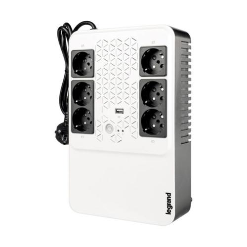 Legrand Keor Multiplug UPS 800VA - 6 French Sockets (4 Backup + 2 Surge  protected), USB Charger, AVR, 310084, 3414971227279