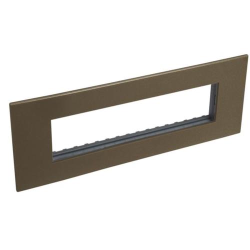 British standard plate Arteor square version 8 modules - dark 