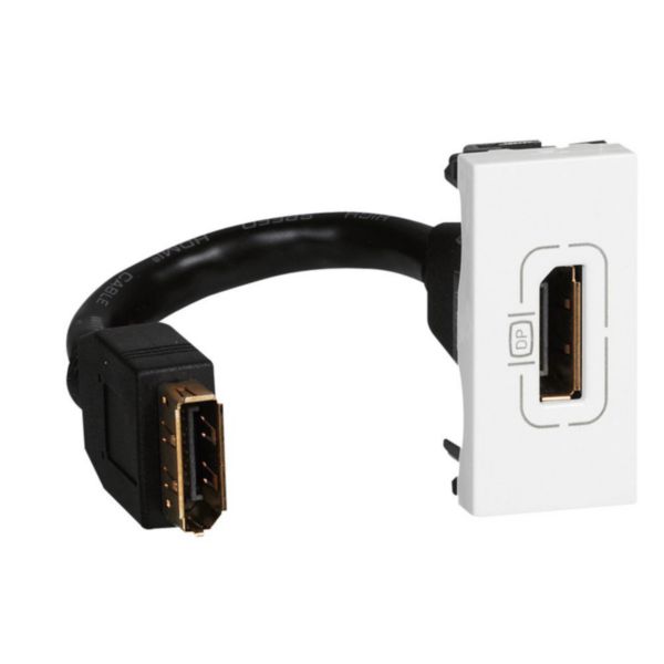 Mosaic™ - Display port socket - preterminated - 1 module - white ...