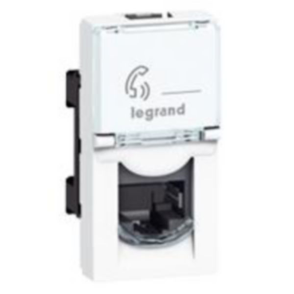 Legrand Mosaic - Presa Telefonica RJ11 1 Modulo - 78730 - Bianco, Connessione Veloce A 1/4 Di Giro
