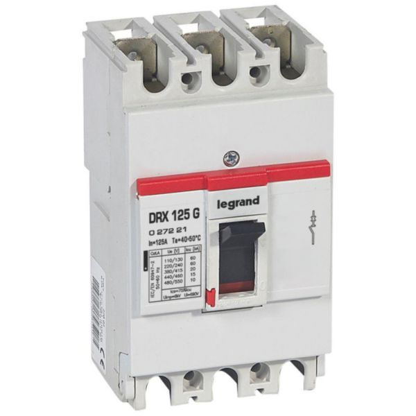 MCCB - DRX 125 - thermal magnetic - Icu 20 kA - 415 V~ - 3P - In