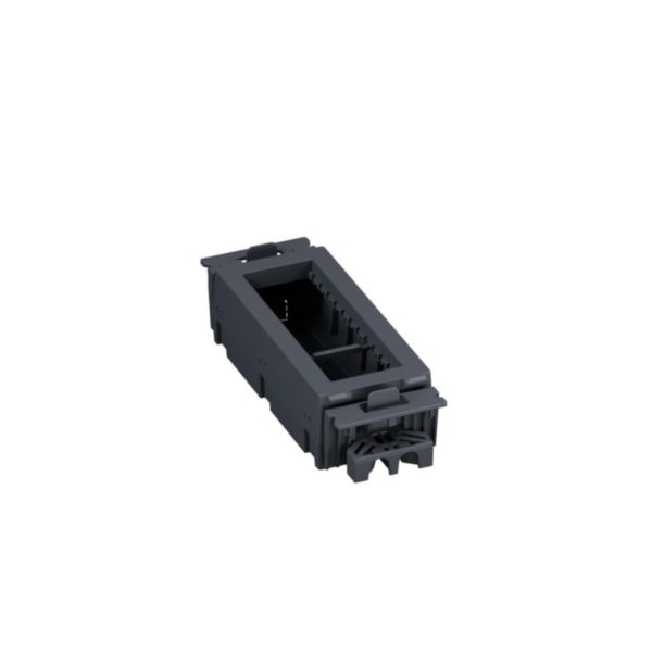 Support floorbox horizontal 6 modules + insulator - Snap mounting