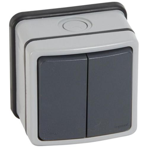 Plexo™ - Switch 66 - 2 gang - 2 way - 20 A 250 V~ - Grey | 684604