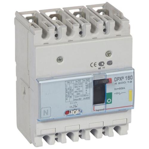 DPX³160 thermal magnetic release circuit breaker, 4 poles, with